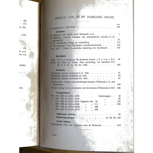 Nieuw Tijdschrift voor Wiskunde jaargang 29 (1941-42)