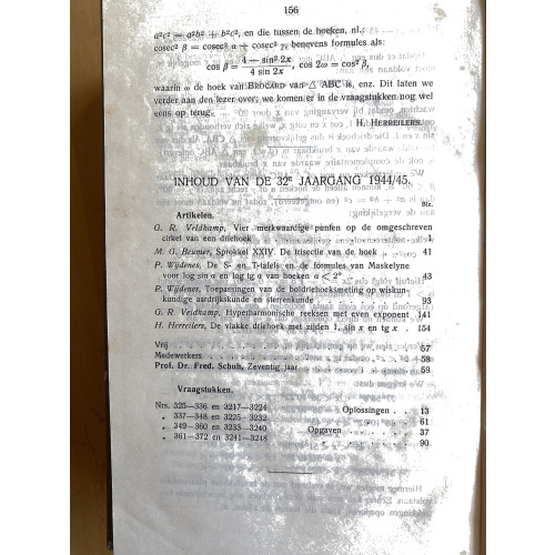 Nieuw Tijdschrift voor Wiskunde jaargang 32 (1944-45)