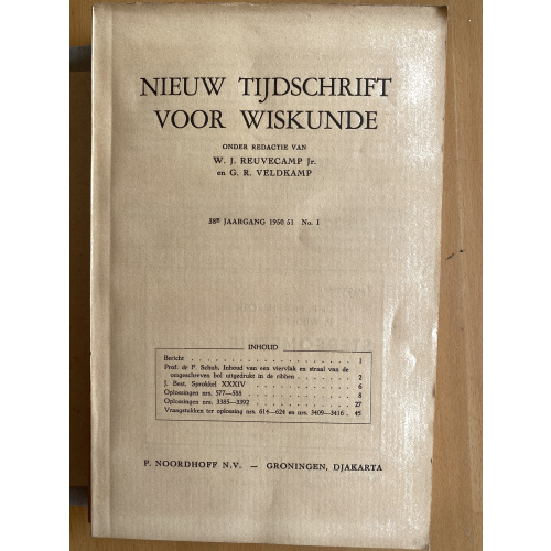 Nieuw Tijdschrift voor Wiskunde jaargang 38 (1950-51)