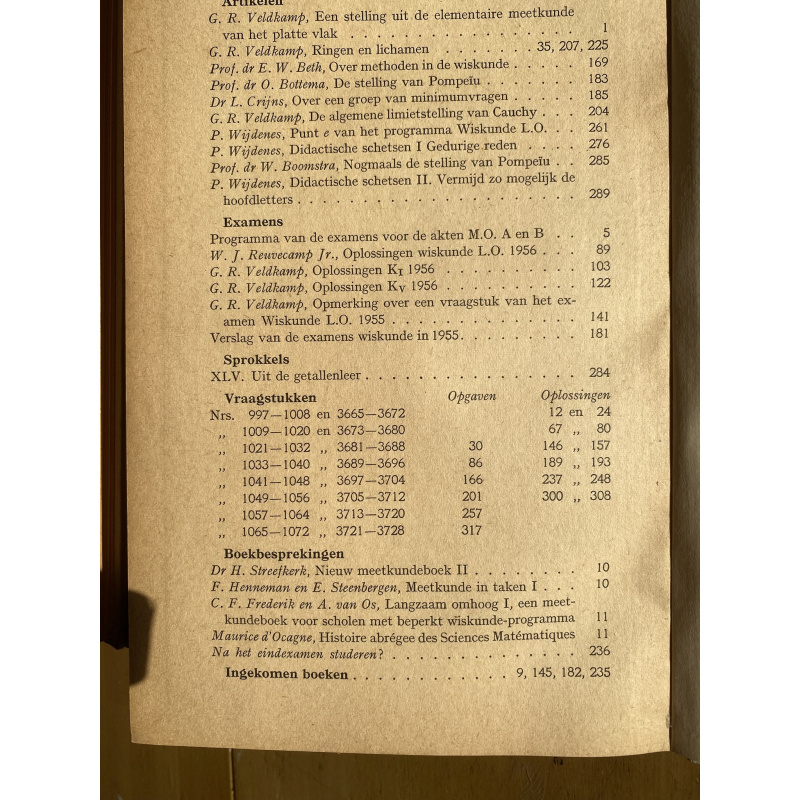 Nieuw Tijdschrift voor Wiskunde jaargang 44 (1956-57)